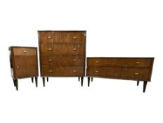 MEREDEW FURNITURE - MID CENTRUY TEAK BEDROOM SUITE