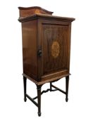 EDWARDIAN INLAID MAHOGANY MUSIC CABINET
