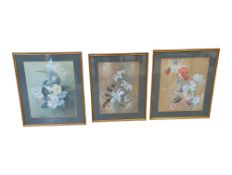 COLLECTION OF THREE VICTORIAN STILL LIFE WATERCOLOURS