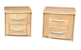 ALSTONS FURNITURE - PAIR CONTEMPORARY BEDSIDE