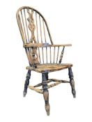 19TH CENTURY VICTORIAN STYLE WINDSOR FIDDLE BACK CHAIR