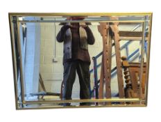 GILT FRAME RECTANGULAR OVERMANTEL MIRROR