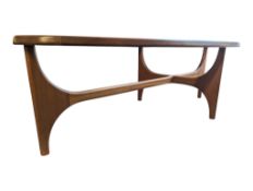STATEROOM BY STONEHILL - MID CENTURY TEAK & GLASS COFFEE TABLE