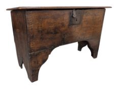 17TH CENTURY OAK PLANK COFFER