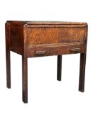 1930S ART DECO OAK SEWING BOX