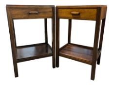 AIR MINISTRY FURNITURE - PAIR OF MID CENTURY MAHOGANY BEDSIDE TABLES