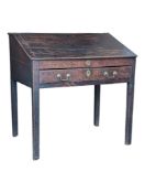 18TH CENTURY GEORGE III CLERK'S OAK WRITING TABLE / DESK