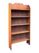ARTS & CRAFTS MAHOGANY OPEN WINDOW BOOKCASE