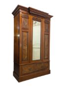 LATE 19TH CENTURY VICTORIAN WALNUT WARDROBE