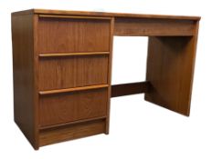 BRITISH MODERN DESIGN - LATE 20TH CENTURY TEAK WRITING TABLE / DESK