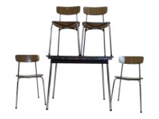 TAVO, BELGIUM - MID CENTURY FORMICA KITCHEN DINING TABLE & CHAIRS
