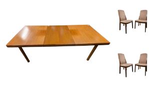 BRITISH MODERN DESIGN - RETRO MID 20TH CENTURY TEAK DINING TABLE