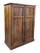 19TH CENTURY VICTORIAN MAHOGANY HALL CUPBOARD