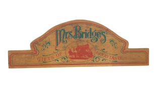 MRS BRIDGES - HARDWOOD SHOP VINTAGE ADVERTISING SIGN