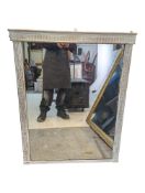 LARGE 19TH CENTURY ORNATE PAINTED FRENCH OVERMANTEL WALL MIRROR