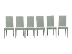 LLOYD LOOM FURNITURE - SET OF SIX RATTAN WOVEN DINING CHAIRS