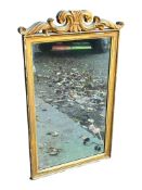 19TH CENTURY GILT WOOD & GESSO WALL MIRROR