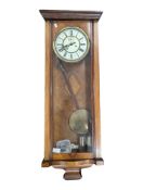19TH CENTURY MAHOGANY CASED VIENNA REGULATOR LONG WALL CLOCK