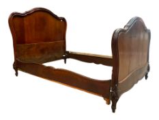 19TH CENTURY FRENCH WALNUT DOUBLE BED FRAME