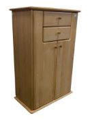 CONTEMPORARY MODERN BEECH EFFECT TALLBOY CABINET