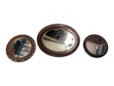 COLLECTION OF EARLY 20TH CENTURY ART DECO HANGING WALL MIRRORS