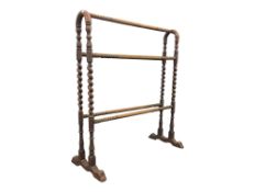 EARLY 20TH CENTURY 1920S PINE TOWEL RAIL