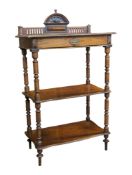 19TH CENTURY VICTORIAN MAHOGANY GALLERY BACK WHATNOT / ETAGERE