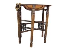 20TH CENTURY INDIAN BRASS BENARES FOLDING OCCASIONAL TABLE