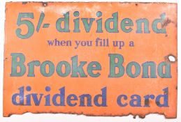 BROOKE BOND TEA DIVIDEND - ENAMEL ADVERTISING SIGN