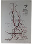 INTERCITY - THE ROUTES OF BRITAIN - 1994 DISPLAY BOARD MAP