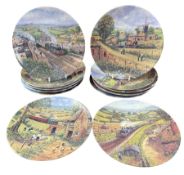 RAILWAYANA - SET OF 12 DANBURY MINT COUNTRY RAILWAYS PLATES