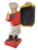 MID CENTURY RESTAURANT POINT OF SALE FIBERGLASS CHEF