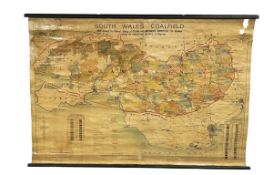 LARGE EARLY 20TH CENTURY SOUTH WALES COALFIELD MAP