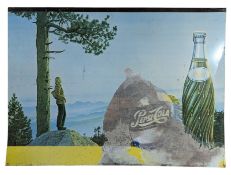 PEPSI-COLA - LATER 20TH CENTURY ALUMINIUM ADVERTISING SIGN