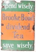 BROOKE BOND TEA, SPEND WISELY - ENAMEL ADVERTISING SIGN