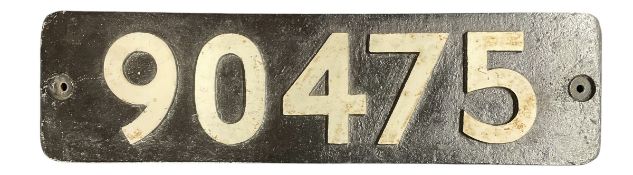 RAILWAYANA - EARLY 20TH CENTURY CAST IRON SMOKE BOX PLATE