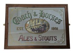 COACH & HORSE - LARGE VINTAGE PUB ADVERTISING ALES & STOUTS MIRROR
