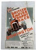 BRDC - DONINGTON BRITISH EMPIRE TROPHY RACE POSTER