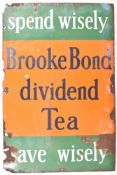 BROOKE BOND TEA, SPEND WISELY - ENAMEL ADVERTISING SIGN