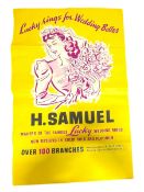 H SAMUEL - MID CENTURY SHOP DISPLAY ADVERTISING POSTER