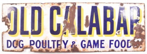 OLD CALABAR SHOP DISPLAY ENAMEL ADVERTISING SIGN
