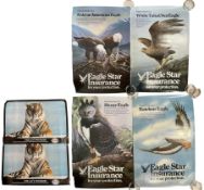 AUTOMOBILIA - SELECTION OF SIX ESSO & EAGLE STAR ADVERTISING POSTERS