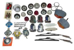 AN ASSORTMENT OF CLASSIC STANDARD BADGES AND LIGHTS
