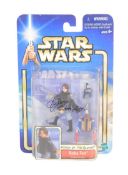 STAR WARS - DANIEL LOGAN SIGNED BOBA FETT CARDED FIGURE