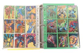 TRADING CARDS - BINDER OF MARVEL AND XMEN COLLECTABLE TRADING CARDS