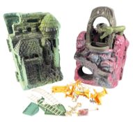 MASTERS OF THE UNIVERSE - VINTAGE CASTLE GRAYSKULL & SNAKE MOUNTAIN
