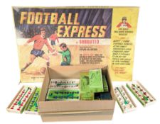 SUBBUTEO - 1970s VINTAGE FOOTBALL EXPRESS TABLE GAME AND ACCESSORIES.