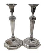 PAIR OF 19TH CENTURY VICTORIAN HALLMARKED SILVER CANDLESTICKS