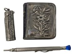 EDWARD VII HALLMARKED SILVER COMMON PRAYER BOOK & PEN KNIFE