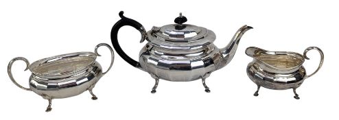 20TH CENTURY GEORGE V HALLMARKED SILVER TEA SERVICE